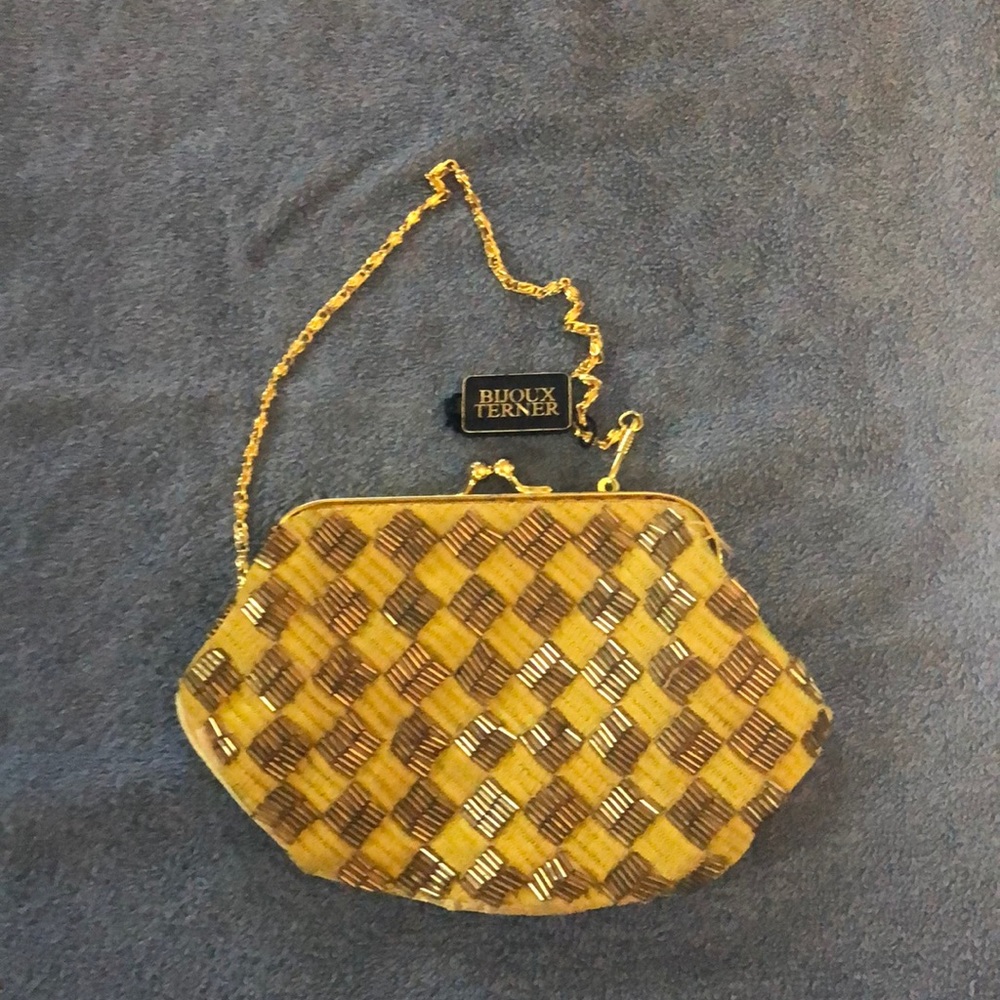 Bijoux Terner gold mini bag